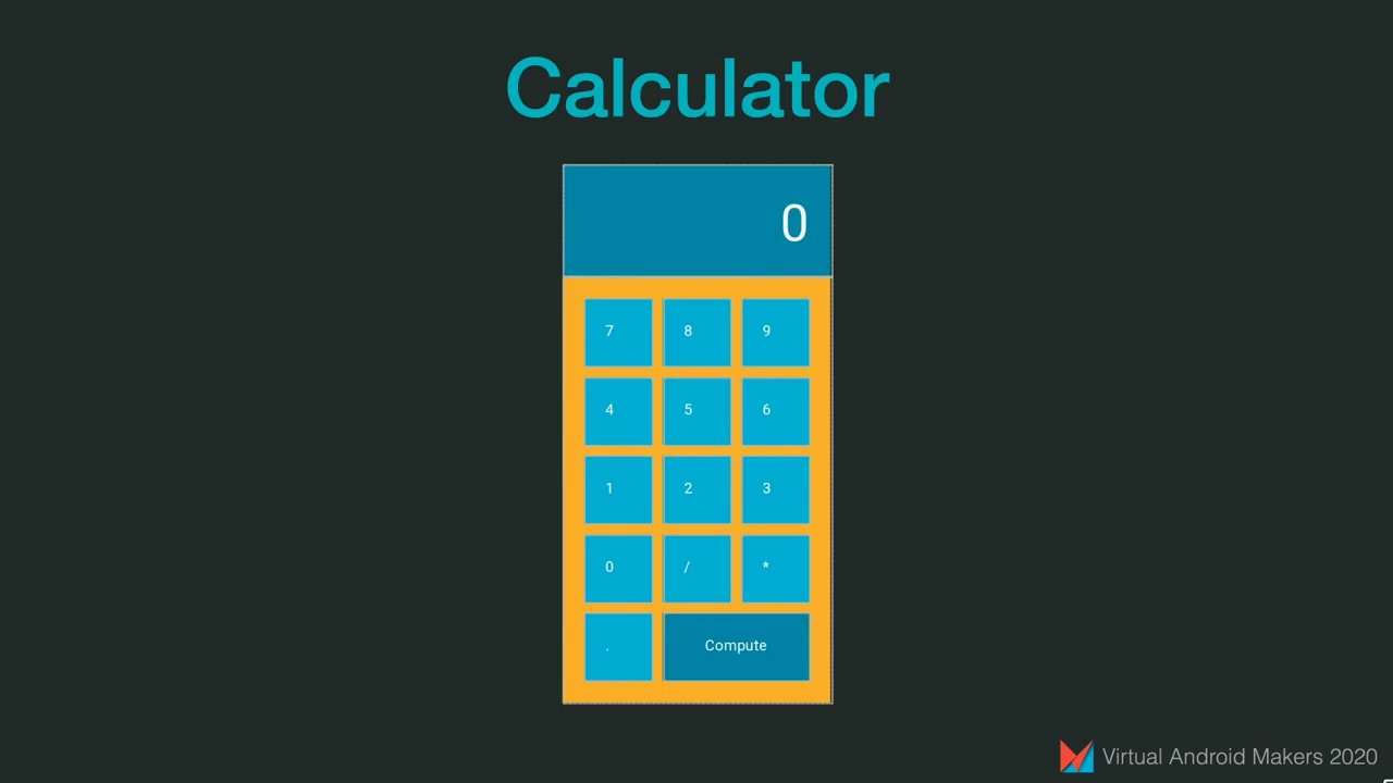 Calculator layout using Flow