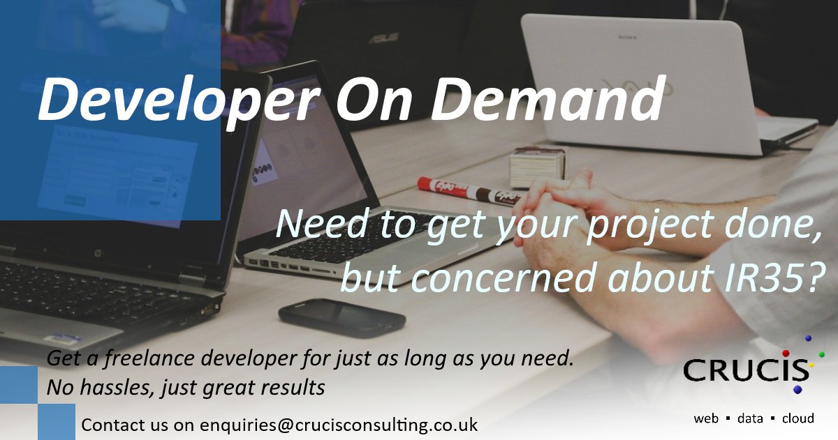 Developers On Demand.  Need to get your project done but concerned about IR35?  Get a freelance developer for just as long as you need.  No hassles, just great results