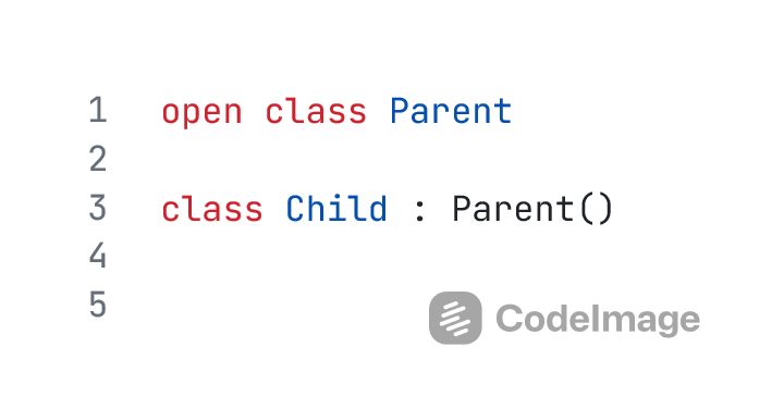 Class Inheritance syntax in Kotlin