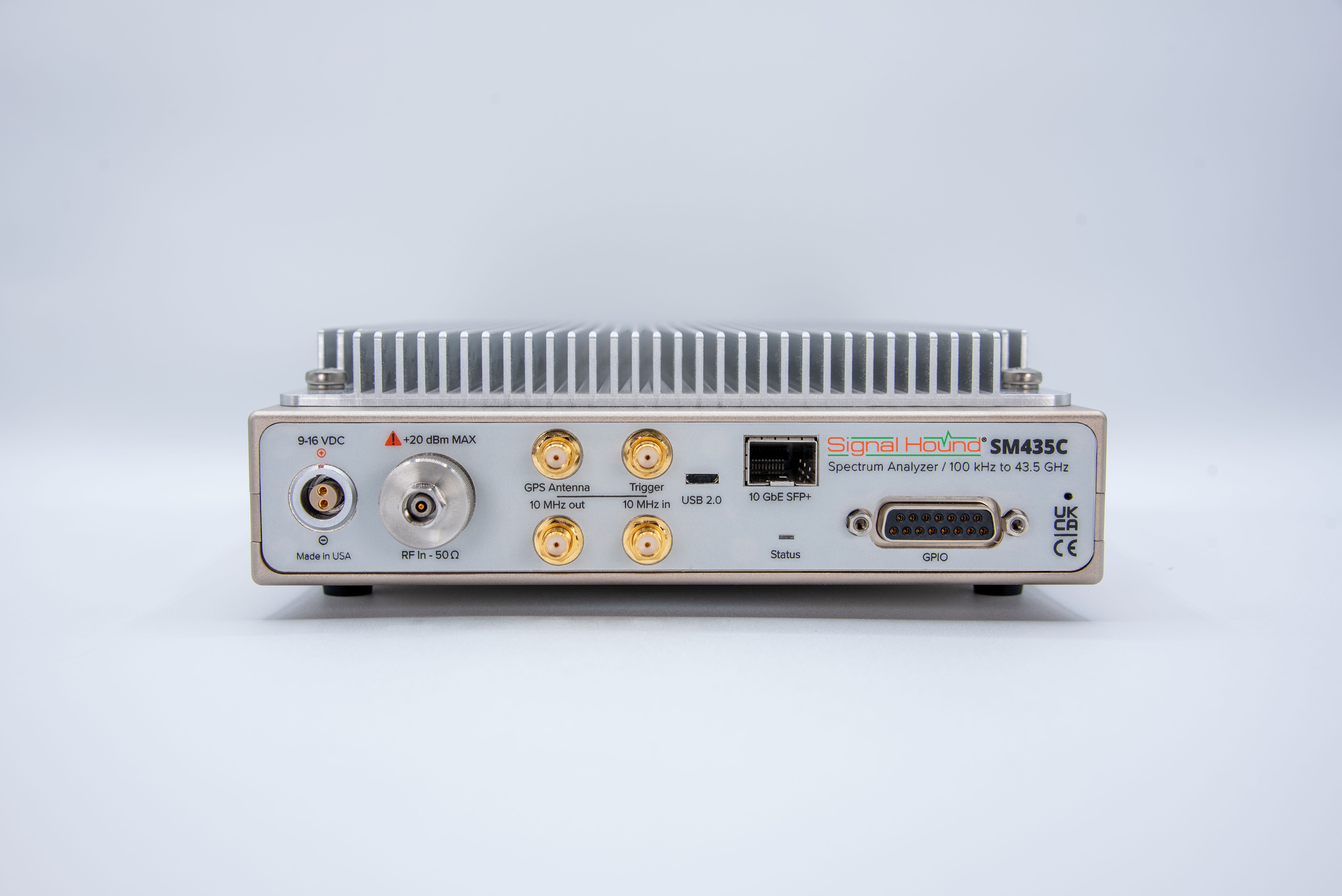 Front view of Signal Hound's SM435C.