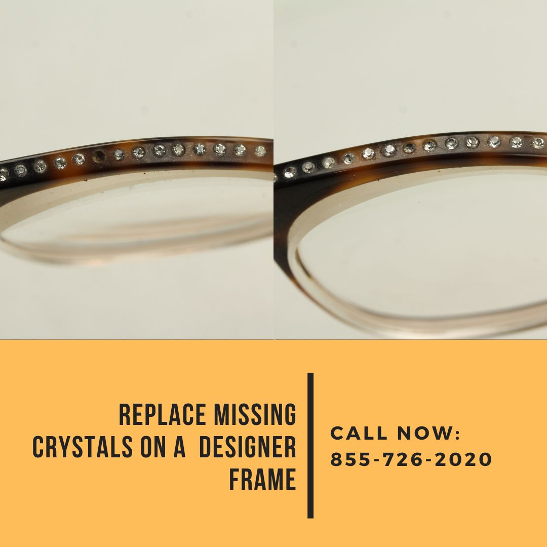Replace Missing Crystals on a  Designer Frame