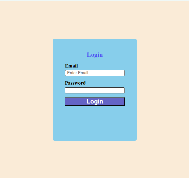 login form