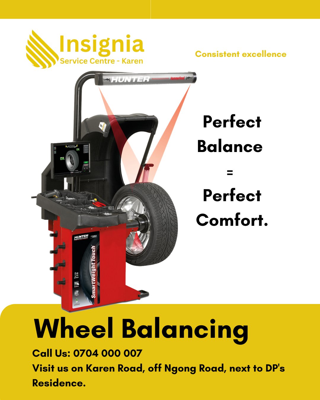 Uneven tire wear? That’s your car telling you it’s time for wheel balancing. Drive in, we fix all tire issues!
#insigniaservicecentre