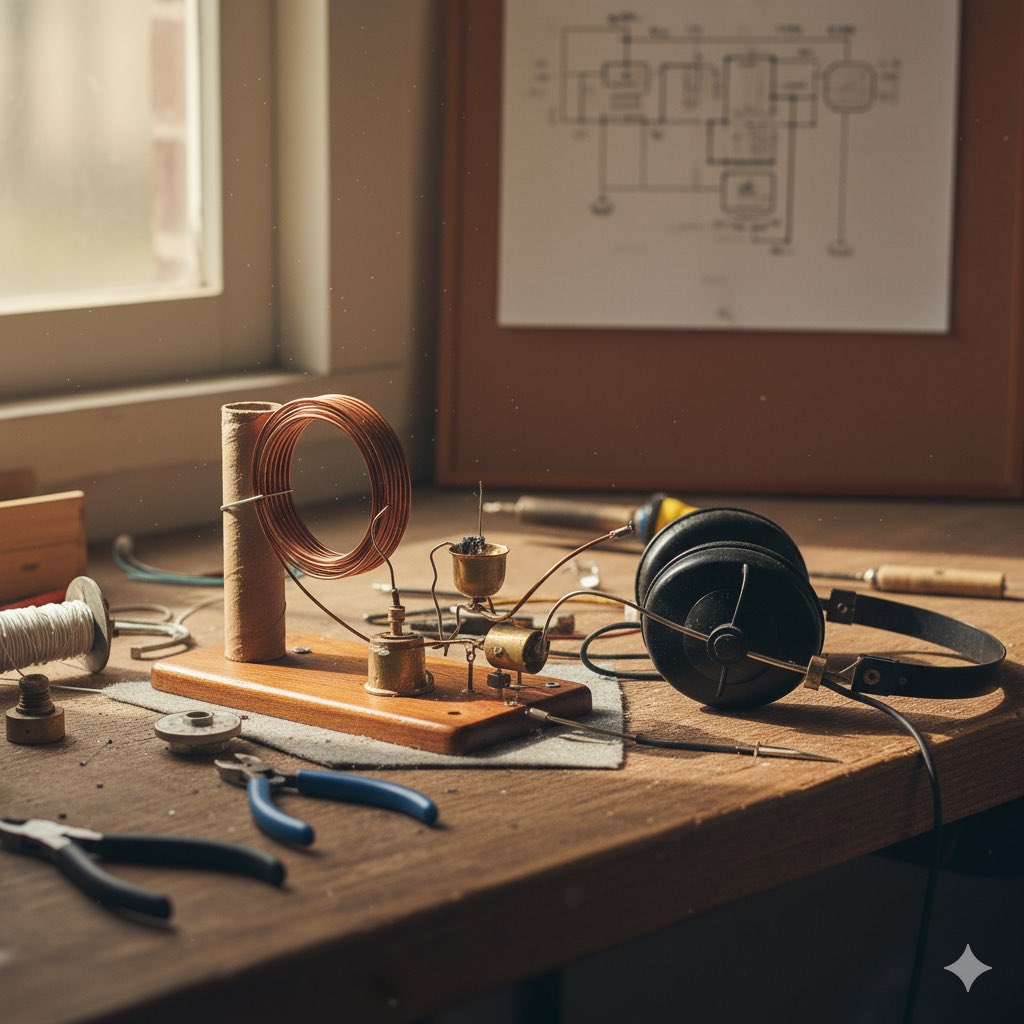 電気のいらない鉱石ラジオ！ときめかない？