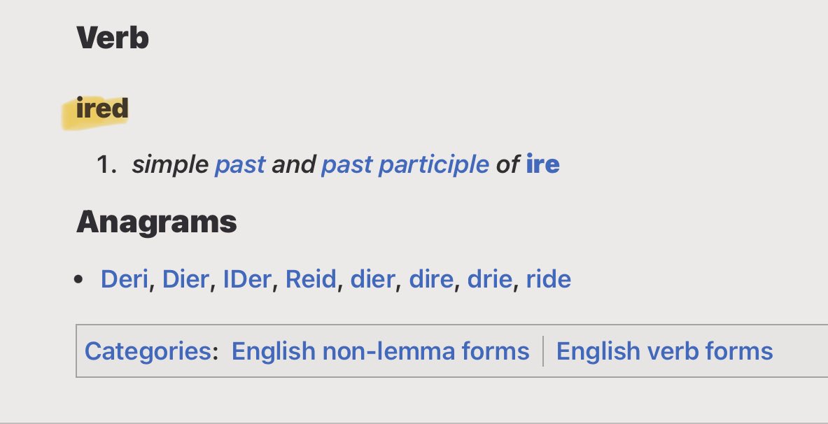 XPLoring #iRED-Context? 

https://en.wiktionary.org/wiki/ired