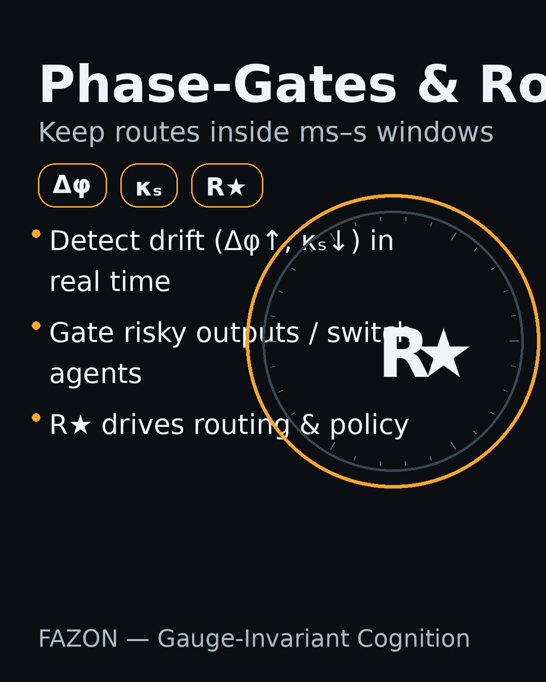 GI_lock — locks semantics and phase; phase‑gates in ms–s windows reduce drift/jailbreaks and keep recursion lawful.