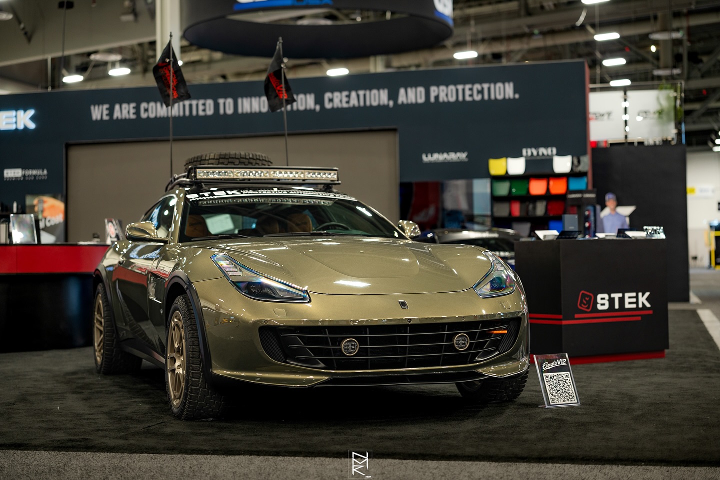 GlasWerks Special Operations "Elevato V12" Ferrari GTC4Lusso on Forgeline One Piece Forged Monoblock TR11 5-Lug Wheels, front view