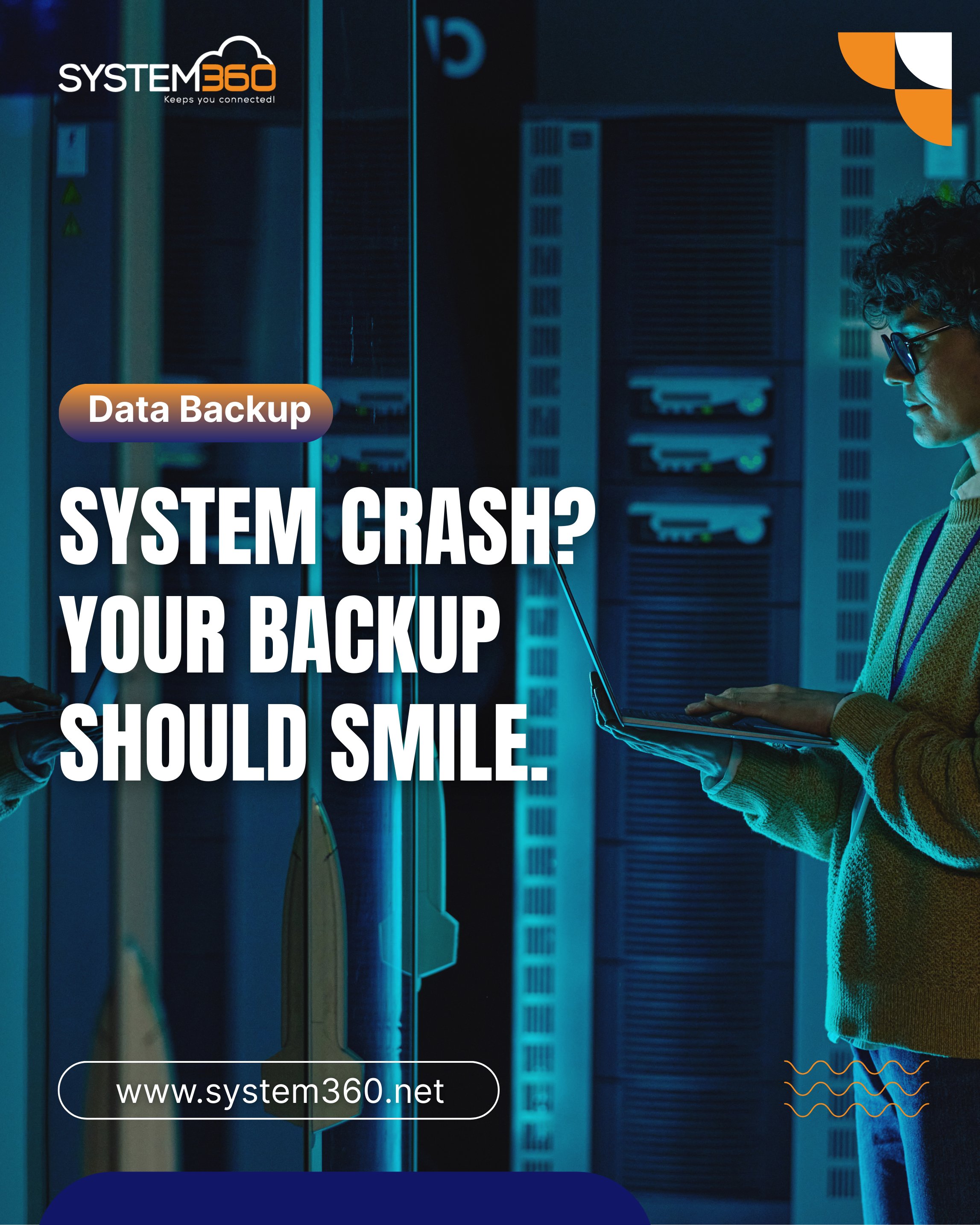 A system failure doesn’t have to mean lost files, downtime, or panic.
With System360 Data Backup Solutions, your critical business data stays protected, secure, and ready to restore—anytime you need it.

📷 Automated & scheduled backups
📷 Fast recovery after crashes or cyberattacks
📷 Secure cloud & on-site backup options
📷 Business-continuity focused solutions

Don’t wait for a crash to realize the importance of backup.
Protect today. Recover instantly.
