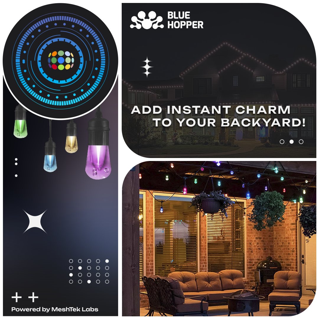 String up the good times and ditch the extension cords! Say hello to permanent outdoor string lights. Create a magical ambiance and extend your evenings.
Check It Out: www.bluehopper.com/products/string-lights/
---
#OutdoorOasis #StringLightMagic #BackyardBliss #PermanentGlowUp #CozyVibes
