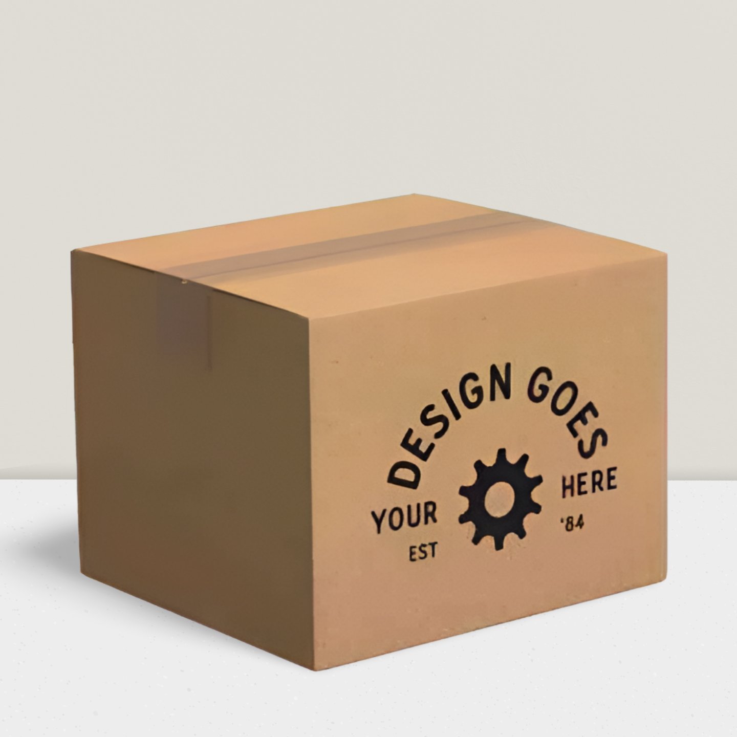 brown color custom moving boxes with logo
