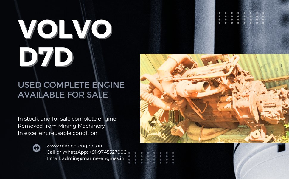 Volvo D7 engine for sale 
Call or WhatsApp:+91-9745527006
Visit : https://www.marine-engines.in/search?q=Volvo 