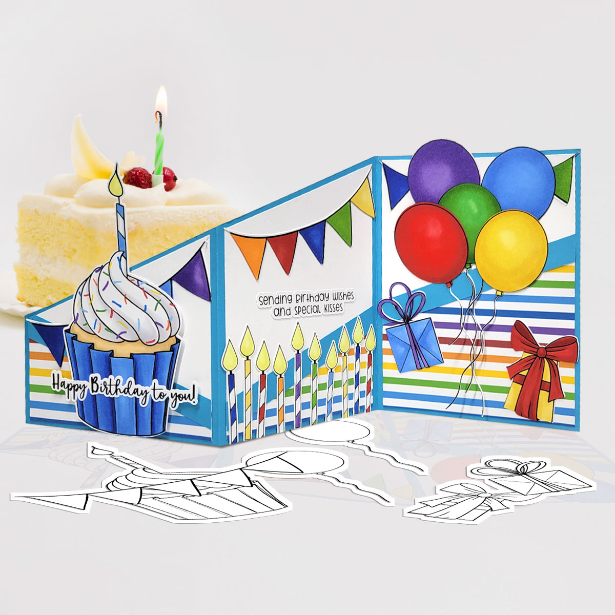 Ephemera bundle - 28 printable digital stamp with SVG outlines for card making, crafting