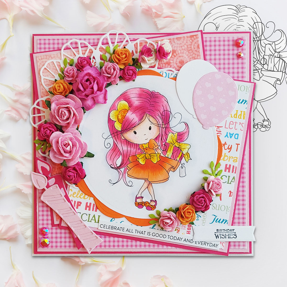 urprise Gift digi stamp printable download - Winnie Celebrations 2 collection