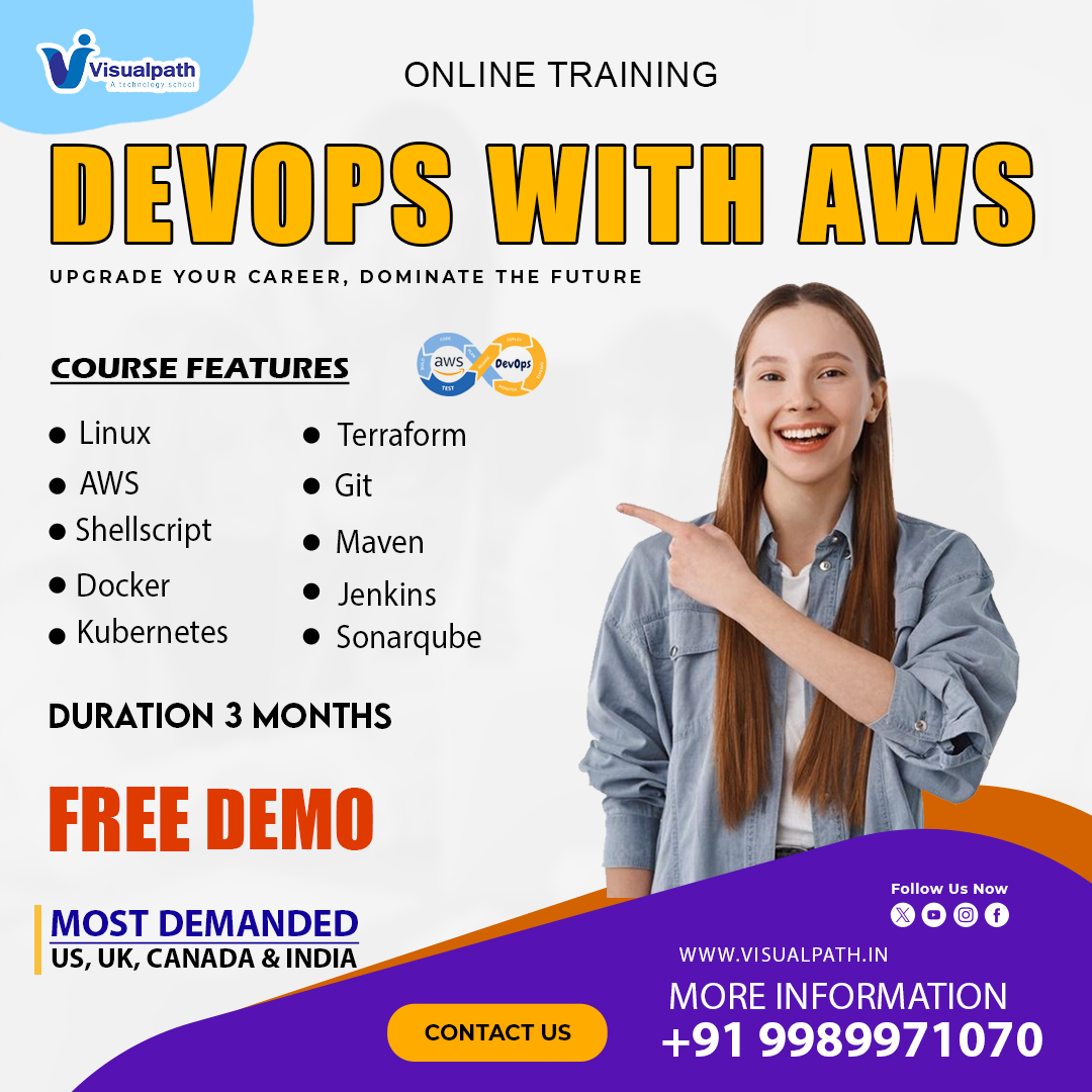 Visualpath offers an effective DevOps Online Training Program led by real-time experts. Please take advantage of our AWS DevOps Online Training! And we provide it to individuals globally in the USA, UK, Canada, Dubai, and Australia. Contact us at +91-9989971070
Visit https://www.visualpath.in/devops-online-training.html
WhatsApp: https://www.whatsapp.com/catalog/919989971070/
Visit Blog: https://visualpathblogs.com/
#DevOpswithAWS, #Visualpath, #devopsengineer, #softwaretraining, #linux, #LinuxAdministration, #awscloud, #clouds, #learning, #eductaion, #terraform, #onlinetraining, #TechEducation, #RealTimeProjects, #trendingcourses, #DevOpsCertification, #awsdevops, #ITskills, #ITCertification, #Ansible, #Terraform, #AWS, #GitHub