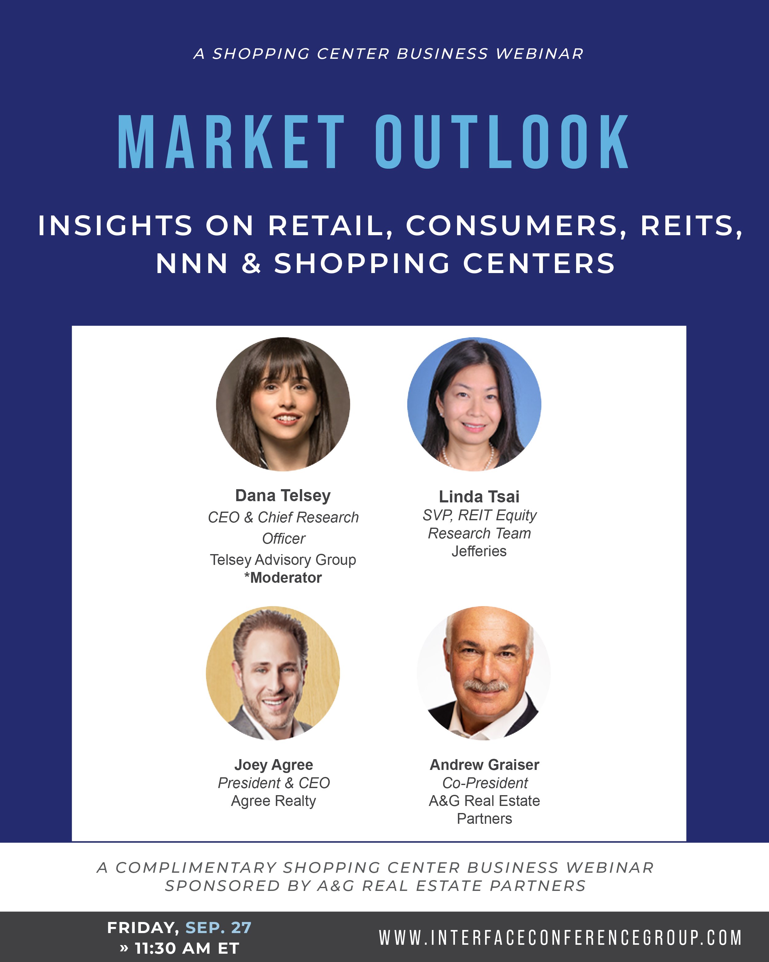Webinar: "Market Outlook — Insights on Retail, Consumers, REITs, NNN & Shopping Centers."