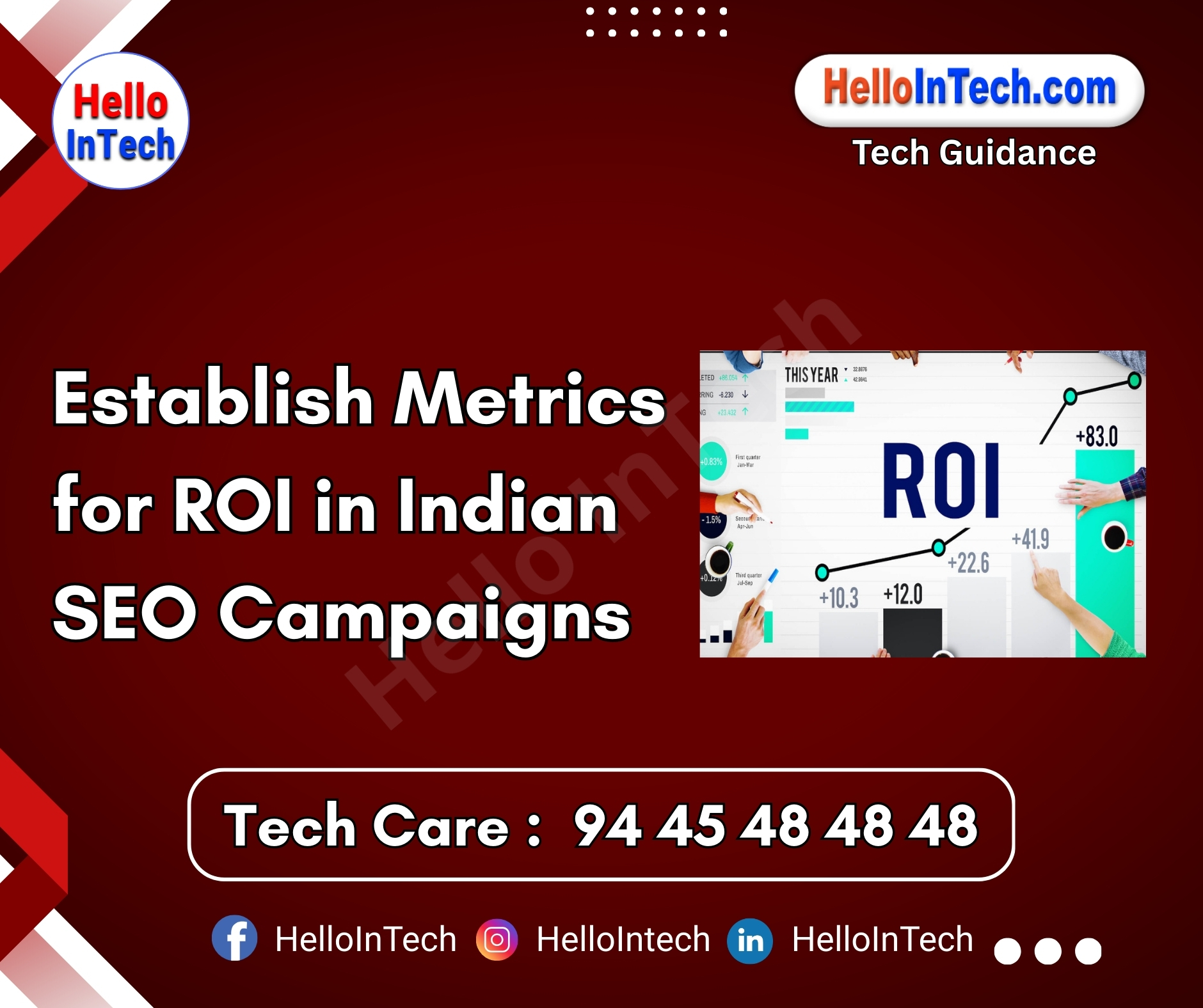 #seoindia #seoROI #organictraffic #keywordrankings #leadgeneration #conversiontracking #digitalmarketingindia #localSEO #indiansearchengineoptimization #seoanalytics #clickthroughrate #bouncerate #seoKPIs #ecommerceSEO #onpageseo #seoresults #contentstrategy #indianbusinessgrowth #googlesearchconsole #seoROItracking #datadrivenSEO
𝐏𝐥𝐞𝐚𝐬𝐞 𝐅𝐨𝐥𝐥𝐨𝐰 & 𝐒𝐡𝐚𝐫𝐞 -𝗛𝗜𝗧 𝐓𝐨𝐮𝐫 𝐨𝐧 𝐒𝐨𝐜𝐢𝐚𝐥 𝐌𝐞𝐝𝐢𝐚 𝐏𝐚𝐠𝐞𝐬:
📞 𝗖𝗮𝗹𝗹 𝘂𝘀 𝘁𝗼𝗱𝗮𝘆: 94 45 48 48 48
🌐 𝗪𝗲𝗯𝘀𝗶𝘁𝗲: https://hellointech.com/i-news/
📧𝗘𝗺𝗮𝗶𝗹 𝗜𝗗: hellointech.com@gmail.com
👉 𝗙𝗮𝗰𝗲𝗯𝗼𝗼𝗸: https://www.facebook.com/HelloInTech/
👉 𝗜𝗻𝘀𝘁𝗮𝗴𝗿𝗮𝗺: www.instagram.com/Hello_intech
👉 𝗟𝗶𝗻𝗸𝗲𝗱𝗜𝗻: https://www.linkedin.com/in/hello-intech-19ba10220/
👉 𝗧𝘄𝗶𝘁𝘁𝗲𝗿/𝗫: https://x.com/HelloIntec13514
👉 𝗧𝗲𝗹𝗲𝗴𝗿𝗮𝗺: https://t.me/HelloInTech
👉 𝗪𝗵𝗮𝘁𝘀𝗔𝗽𝗽: https://wa.me/9445484848
👉 𝗪𝗖: https://whatsapp.com/channel/0029VbAfJCsEQIaoPeLZG62Z