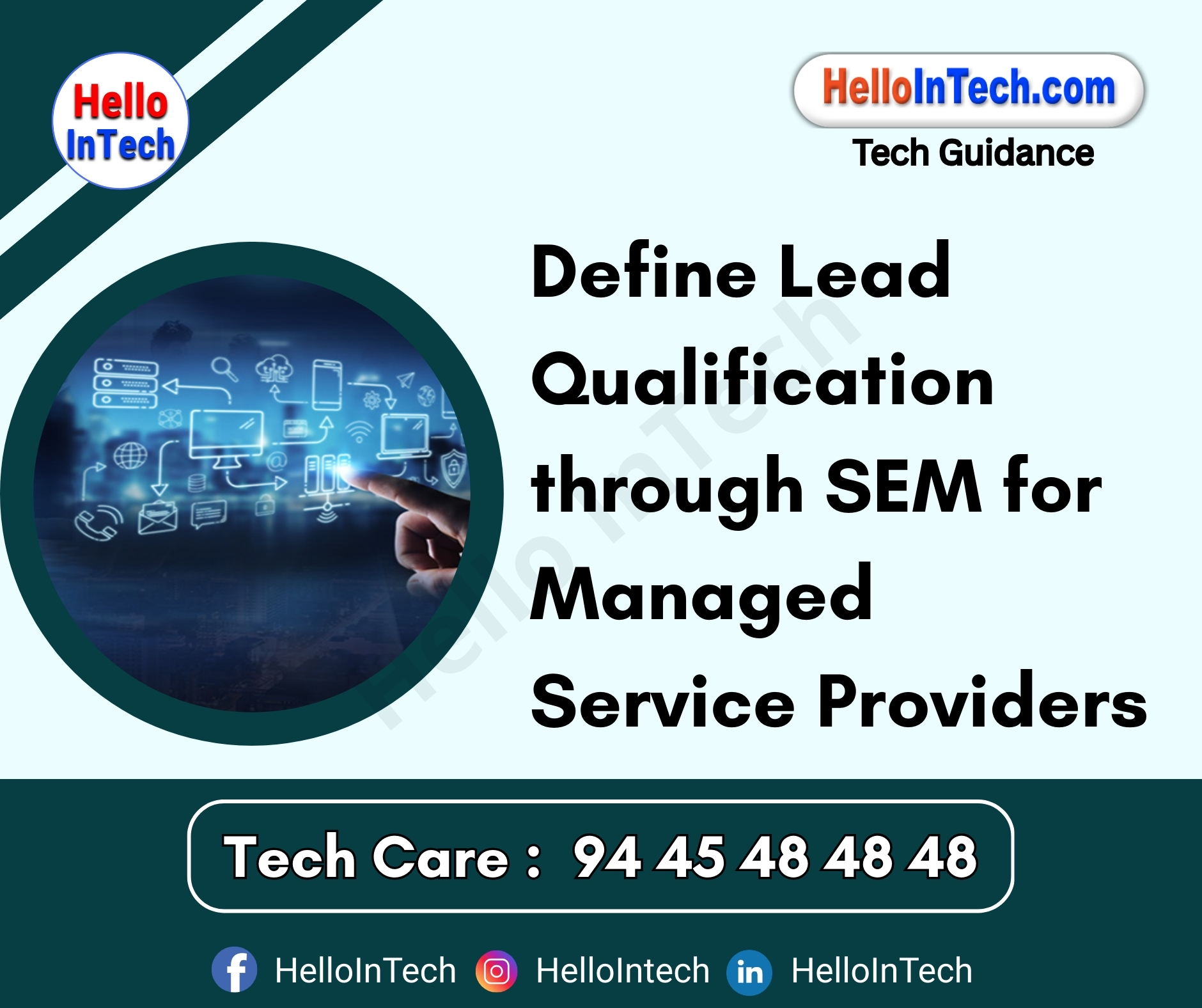 #managedservices #leadqualification #searchenginemarketing #MSPmarketing #googleadsforIT #B2Bleadgeneration #qualifiedleads #SEMstrategy #techads #landingpageoptimization #calltracking #mspseo #ITsupportIndia #remarketingstrategy #salesqualifiedleads #CRMintegration #leadscoring #midfunnelcontent #outsourcedIT #digitalgrowth #targetedads
𝐏𝐥𝐞𝐚𝐬𝐞 𝐅𝐨𝐥𝐥𝐨𝐰 & 𝐒𝐡𝐚𝐫𝐞 -𝗛𝗜𝗧 𝐓𝐨𝐮𝐫 𝐨𝐧 𝐒𝐨𝐜𝐢𝐚𝐥 𝐌𝐞𝐝𝐢𝐚 𝐏𝐚𝐠𝐞𝐬:
📞 𝗖𝗮𝗹𝗹 𝘂𝘀 𝘁𝗼𝗱𝗮𝘆: 94 45 48 48 48
🌐 𝗪𝗲𝗯𝘀𝗶𝘁𝗲: https://hellointech.com/i-news/
📧𝗘𝗺𝗮𝗶𝗹 𝗜𝗗: hellointech.com@gmail.com
👉 𝗙𝗮𝗰𝗲𝗯𝗼𝗼𝗸: https://www.facebook.com/HelloInTech/
👉 𝗜𝗻𝘀𝘁𝗮𝗴𝗿𝗮𝗺: www.instagram.com/Hello_intech
👉 𝗟𝗶𝗻𝗸𝗲𝗱𝗜𝗻: https://www.linkedin.com/in/hello-intech-19ba10220/
👉 𝗧𝘄𝗶𝘁𝘁𝗲𝗿/𝗫: https://x.com/HelloIntec13514
👉 𝗧𝗲𝗹𝗲𝗴𝗿𝗮𝗺: https://t.me/HelloInTech
👉 𝗪𝗵𝗮𝘁𝘀𝗔𝗽𝗽: https://wa.me/9445484848
👉 𝗪𝗖: https://whatsapp.com/channel/0029VbAfJCsEQIaoPeLZG62Z