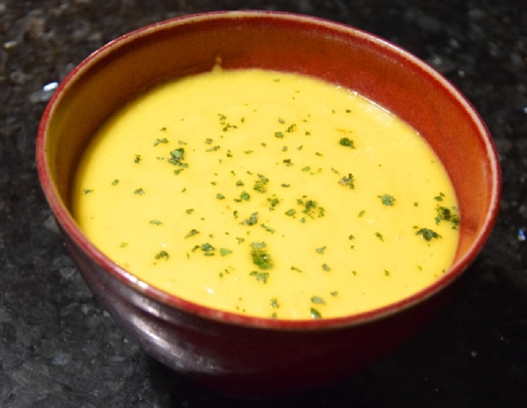 Velouté, panais, oignons, lait, épices, ig bas