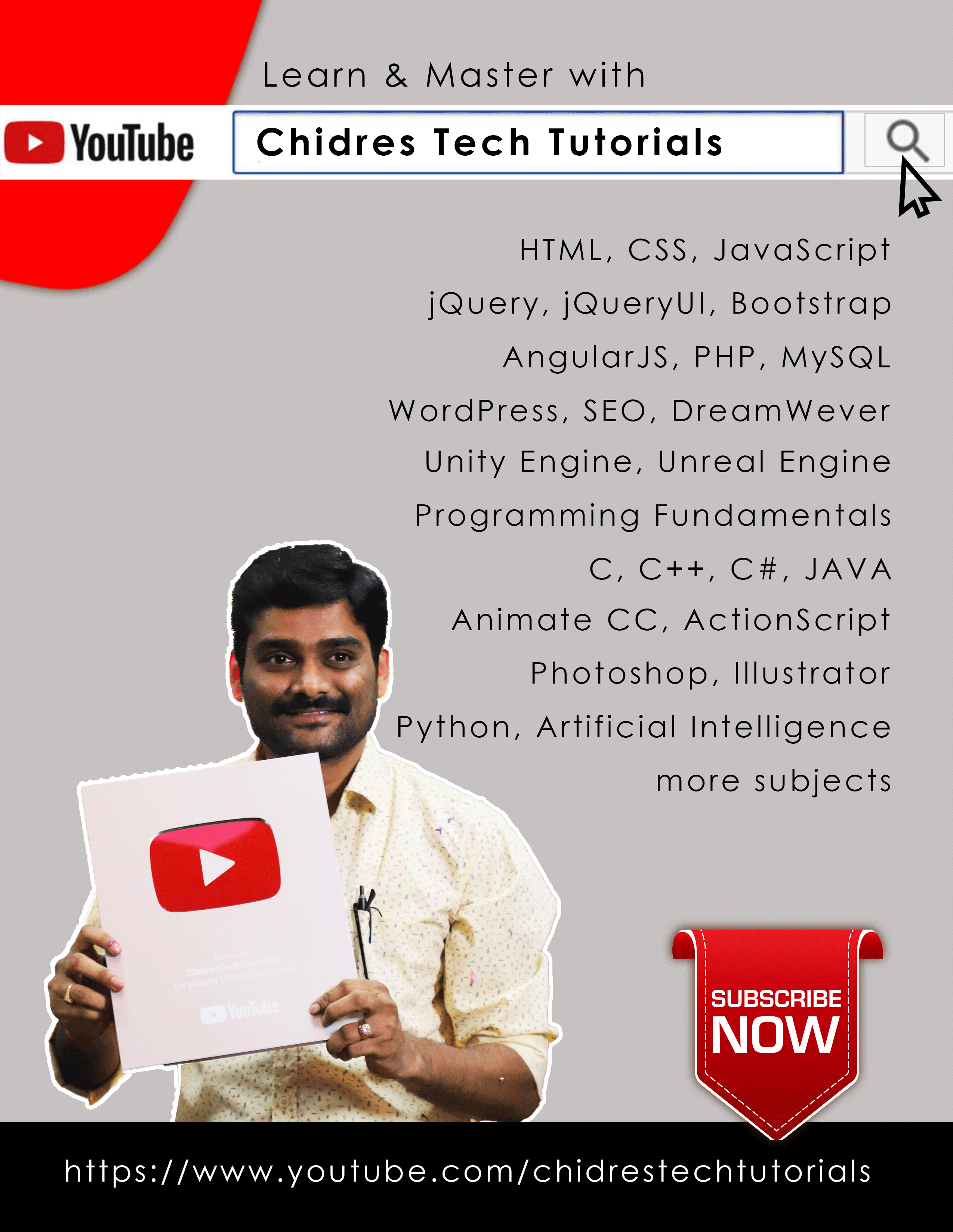 Learn CS, IT, Animation, VFX, Multimedia, Gaming and AI @ChidresTechTutorials