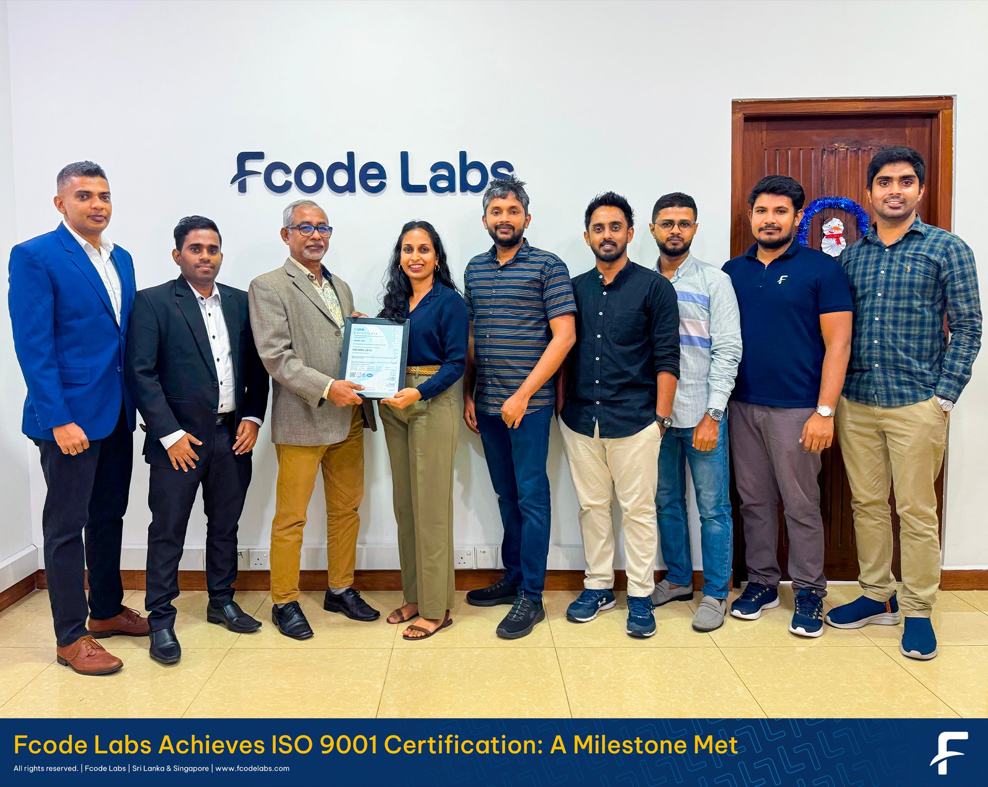 Fcode Labs achieves ISO 9001 Certification