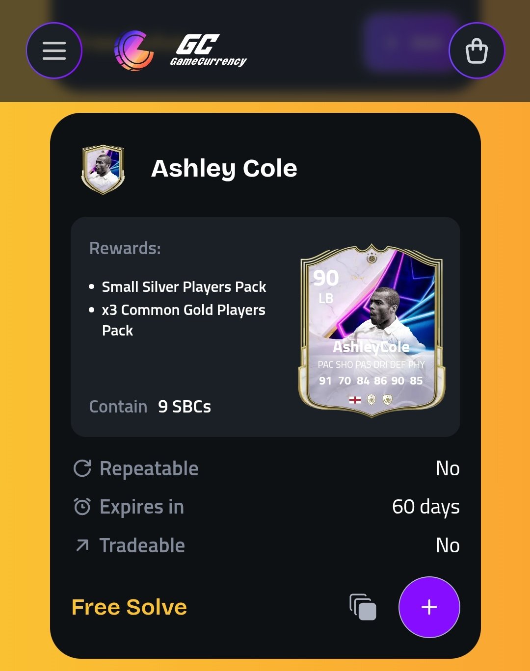 ASHLEY COLE SBC Dropped to EA FC 25