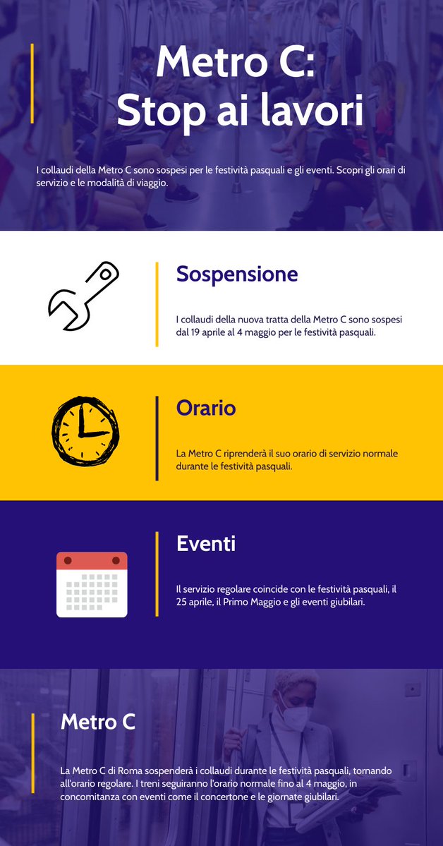 🚇 Sospesi i #collaudi della tratta #MetroC San Giovanni–Colosseo dal 19/4 al 4/5: una pausa tecnica dovuta alle festività
Una tratta che servirà più di 25.000 passeggeri al giorno 👥
🧭 Si torna temporaneamente all’orario regolare
📖 Leggi l’articolo 