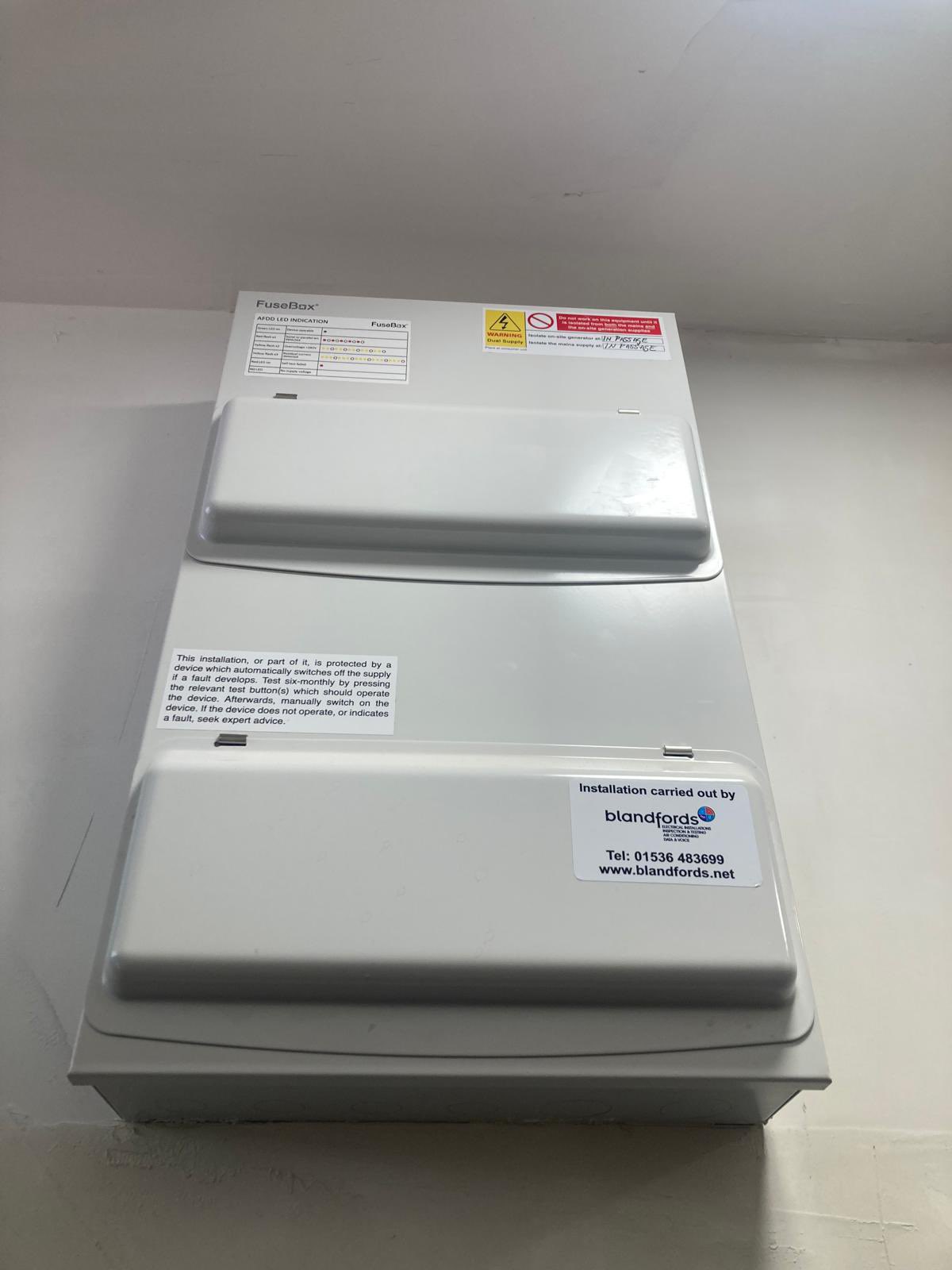 Fusebox AFDD consumer unit electrician in Corby