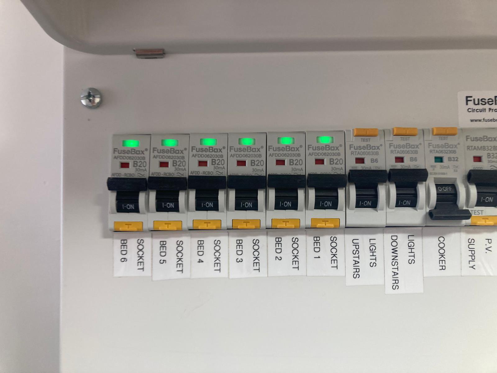 Fusebox AFDD installed in a HMO property