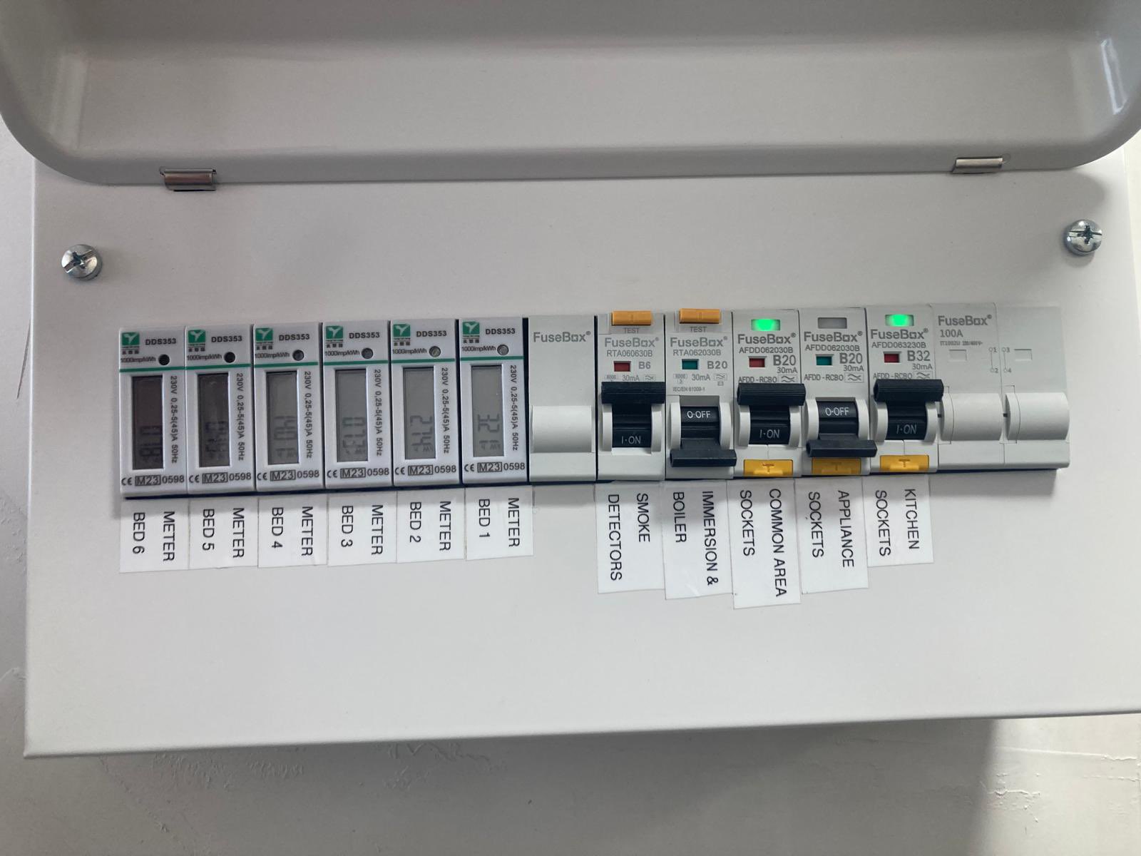 Fusebox sub metering in HMO property
