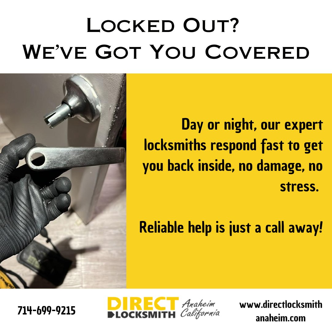👇 | Contact us at:
☎ | 714-699-9215
🌐 | Visit https://directlocksmithanaheim.com