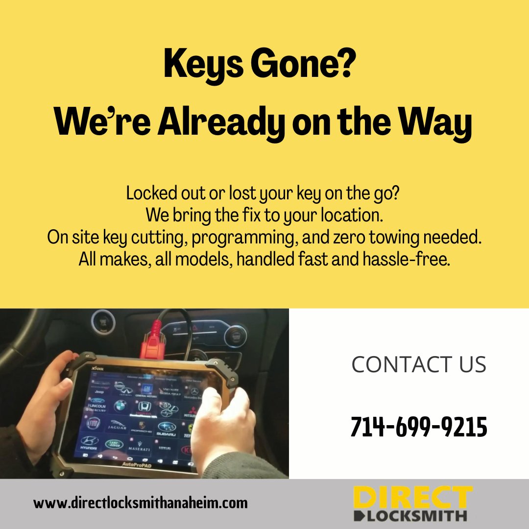 👇 | Contact us at:
☎ | 714-699-9215
🌐 | Visit https://directlocksmithanaheim.com