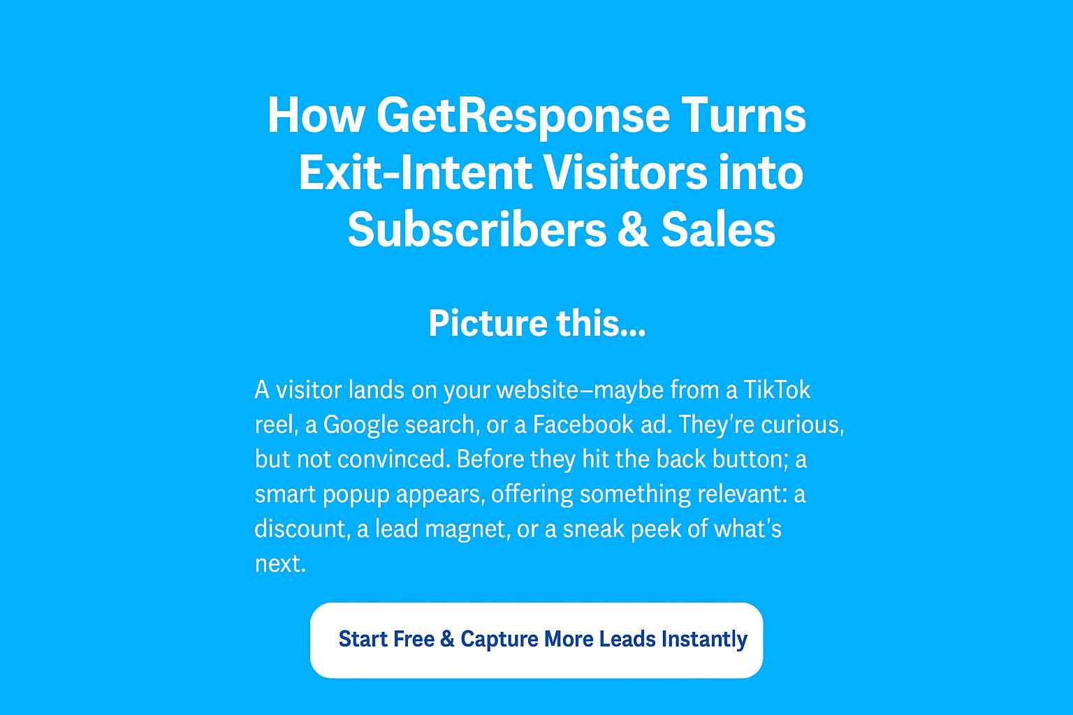 Stop Losing Visitors. Convert Them with GetResponse, 10% off Now