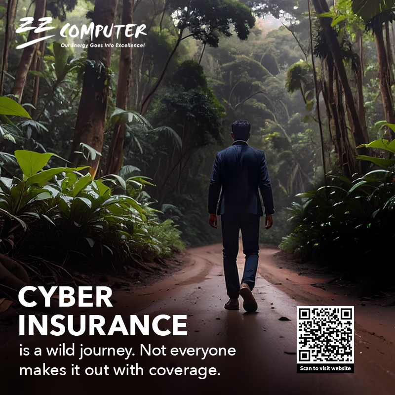 The path to cyber insurance can feel like a trek through the unpredictable wilderness.

And businesses that wander through it alone often get lost and miss out on full coverage.

We help you chart the course with the right IT controls, compliance practices and documentation.

Chat with our experts now to learn how we can help you prepare to secure full coverage! https://zzcomputer.com/cyber-insurance-it/

#InsuranceReady #CyberInsurance #CyberReady