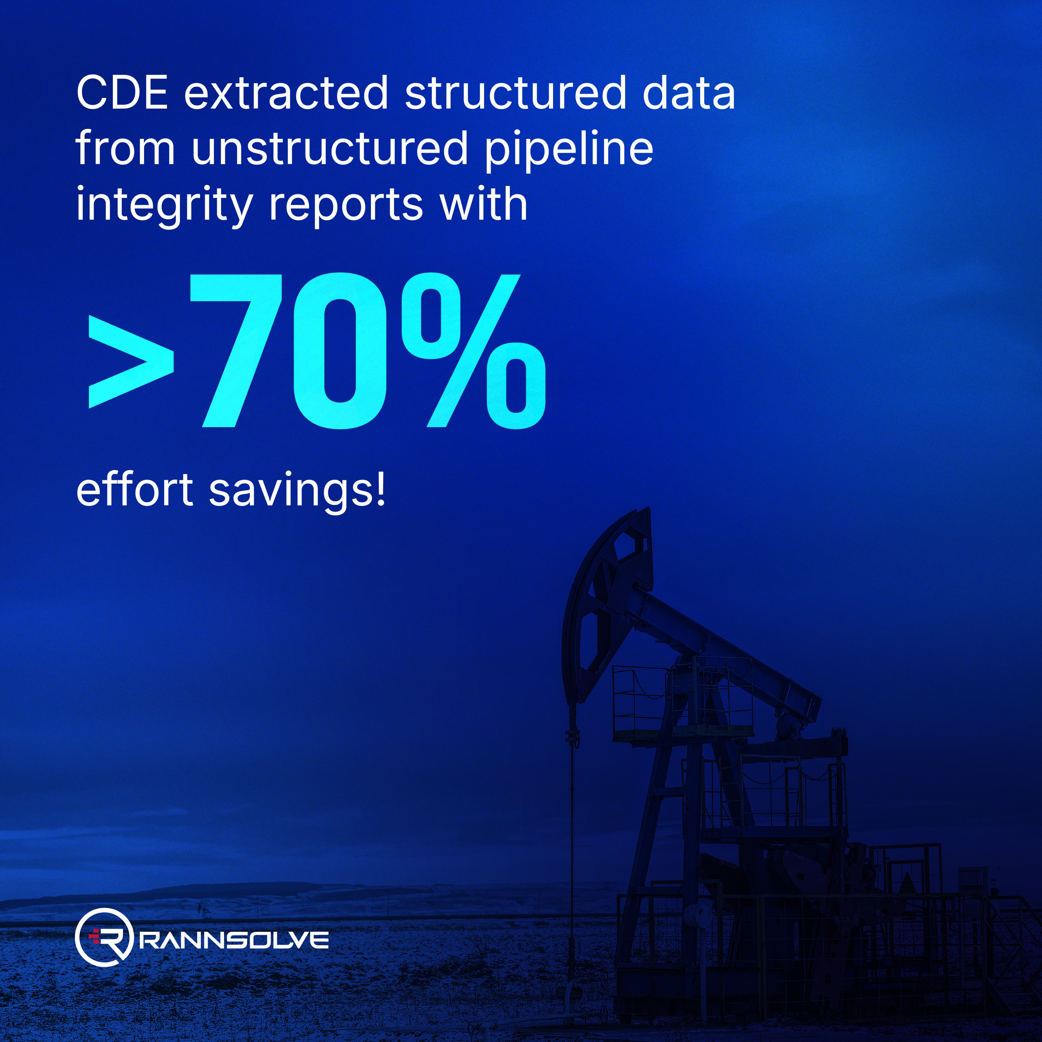 CDE transformed pipeline integrity reports into structured data that’s ready to use. By reducing manual effort by over 70%, teams can shift their focus from data handling to driving operational performance and informed decision-making.

Schedule a call: +1 972-525-1177
Email us: info@rannsolve.com
Visit:https://bit.ly/4jEkWZU

#cognitivedataextractor  #CDE  #DataAutomation #documentary 
#StructuredData  #DigitalTransformation  #EnergyData #oilandgas 
#automationsolutions #DataEfficiency  #OperationalExcellence  #SmartDataSolutions #DataDrivenDecisions  #EffortSaving  
#AI #datamanagement #ProcessOptimization  #automation 
#AIinEnergy  #FutureOfData 
#rannsolve #rannsolveinc