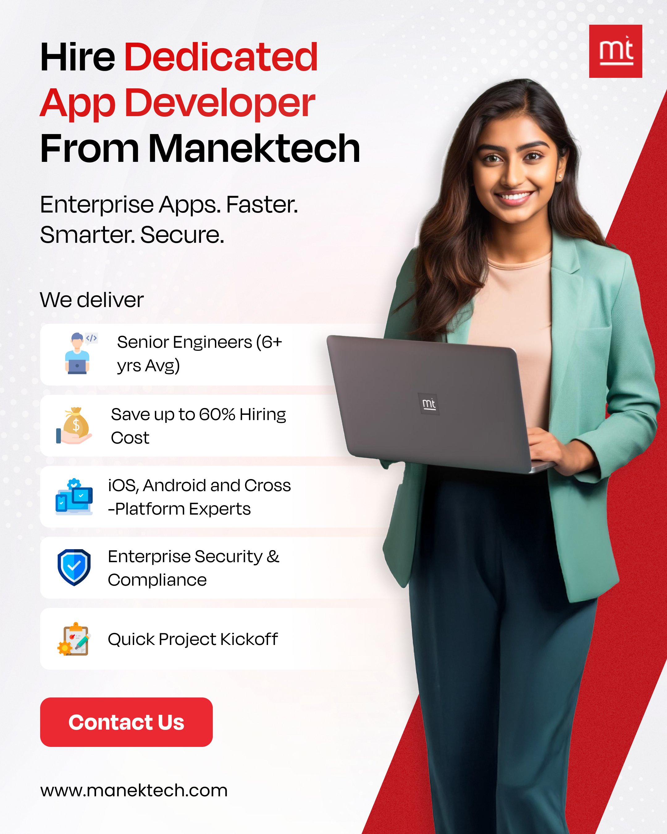 Hire Indian app developers from Manektech