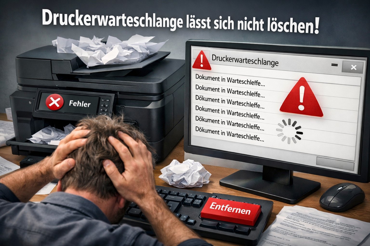 Wenn Druckerwarteschlange lässt sich nicht löschen, ist der Frust groß: Druckaufträge hängen fest, der Drucker reagiert nicht und Windows wirkt plötzlich blockiert. Ich kenne das nur zu gut – kurz vor einem wichtigen Ausdruck geht auf einmal gar nichts mehr. In diesem Guide zeige ich dir praxiserprobte Wege, wie du die Warteschlange sauber lebst und dein Druckproblem unter Windows in den Griff bekommst.
