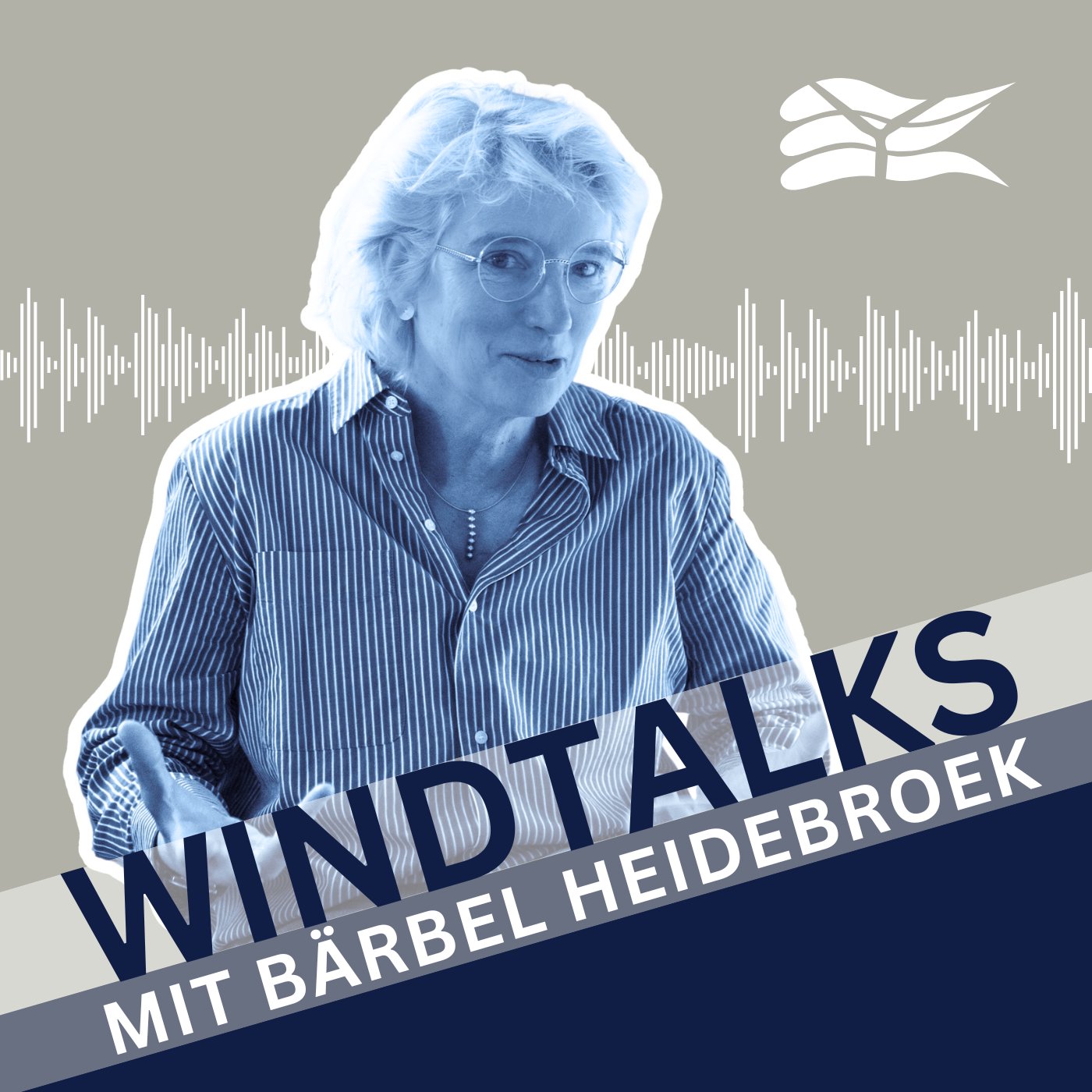 Cover des Podcasts WindTalks mit einem Bild von Bärbel Heidebroek.