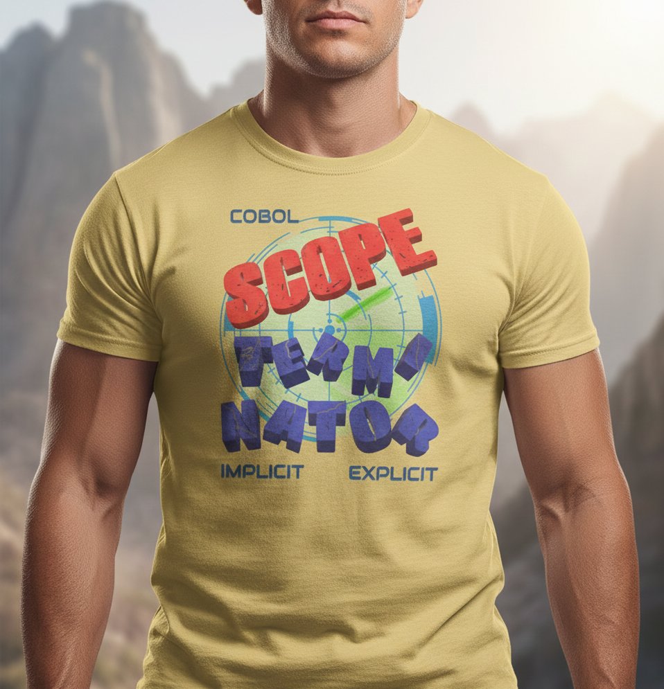 In COBOL programming, a scope terminator ends a statement. Scope terminators can be explicit or implicit.