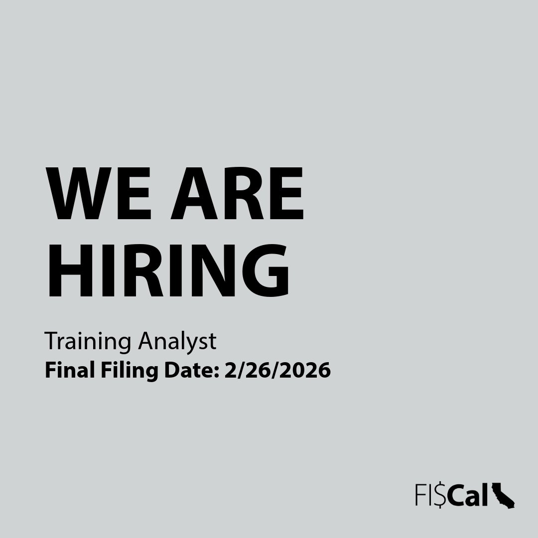 Announcement for a Training Analyst position with a final application deadline of February 26, 2026, on a gray background.