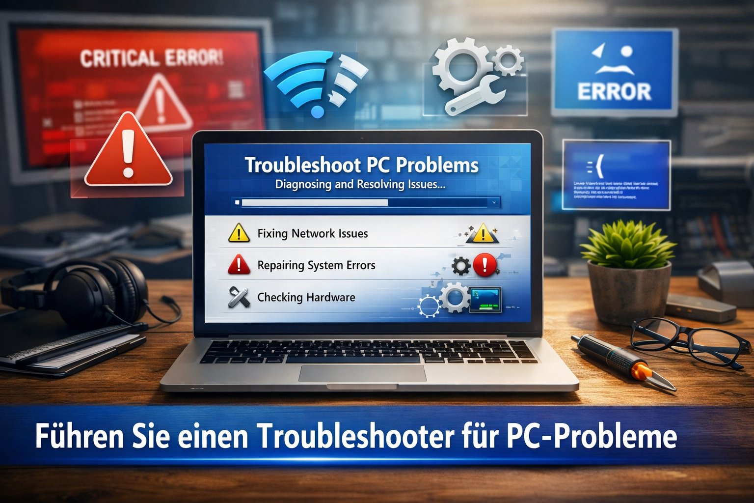 Manchmal läuft der PC einfach nicht rund: WLAN bricht ab, Updates hängen fest oder Programme starten nicht mehr. Genau hier hilft oft eine einfache, aber unterschätzte Funktion: Führen Sie einen Troubleshooter für PC-Probleme Windows. Viele kennen diese Option – nutzen sie aber falsch oder zu selten. Dabei kann die integrierte Windows-Problembehandlung erstaunlich viele Fehler automatisch erkennen und beheben.
In diesem kurzen, praxisnahen Guide zeige ich dir, wie du die Windows-Problembehandlung richtig nutzt, welche Fehler sie lösen kann – und was du tun kannst, wenn sie selbst nicht startet.
