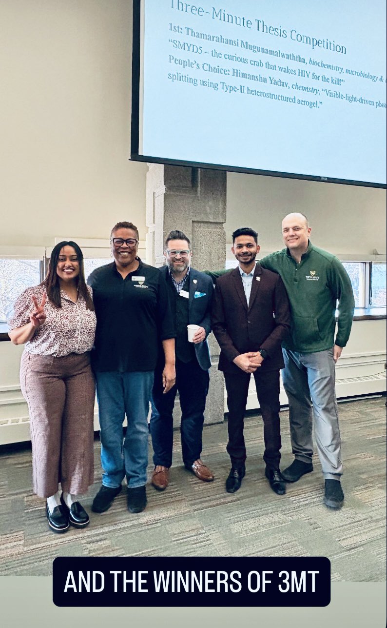 Winners of the 3 Minute Thesis Competition