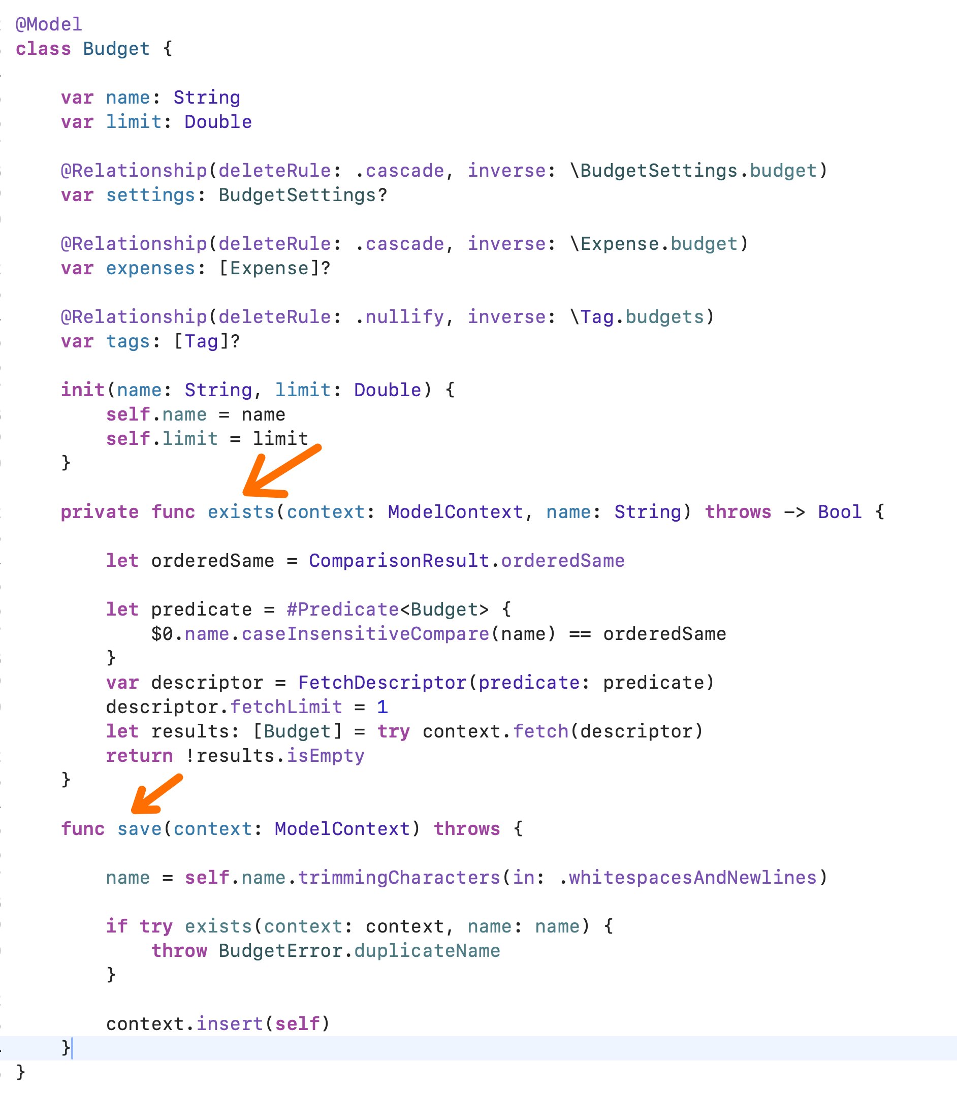 SwiftData Preventing Duplicate Names and Writing Tests for Business Rules. 

#swiftdata 