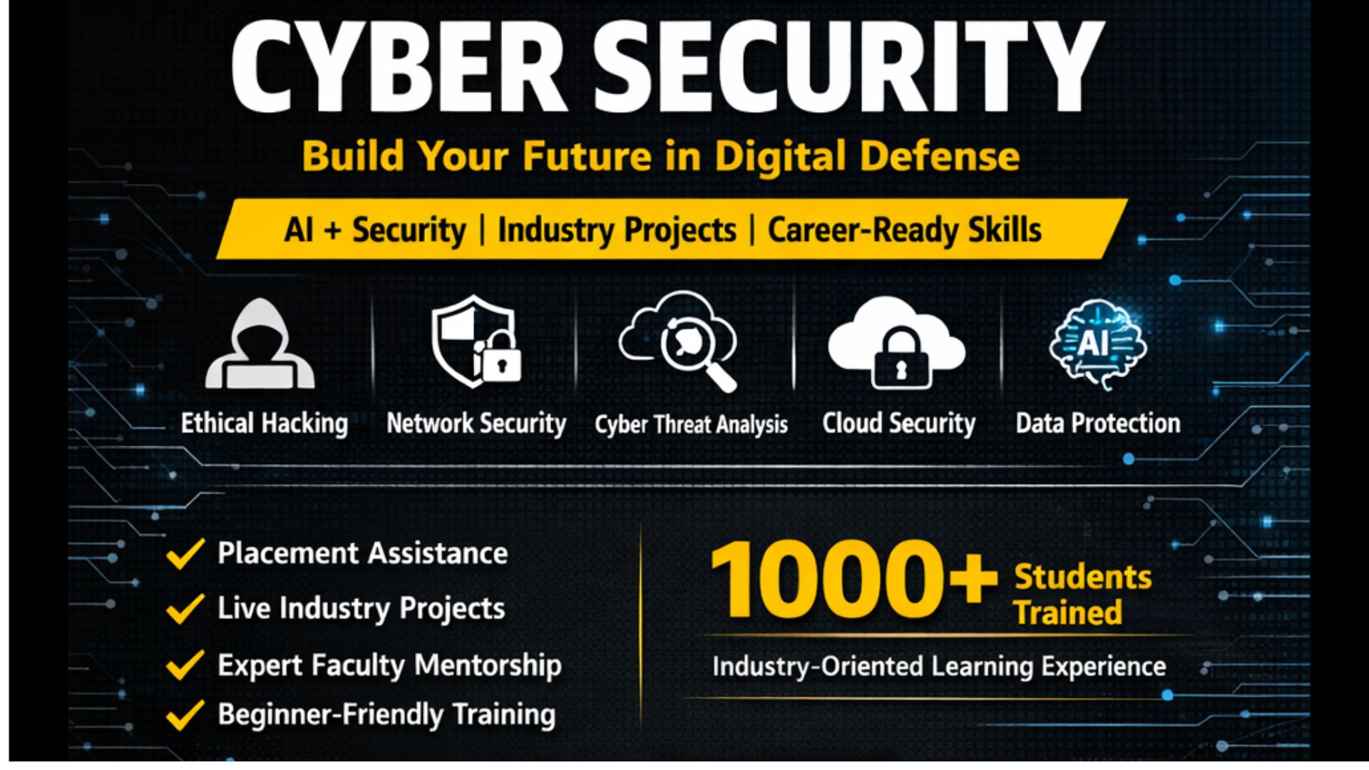 Cybersecurity is a fast-growing and future-proof career due to rising cyber threats and global demand for skilled professionals. It offers high salaries, strong job security, global opportunities, and career growth across industries, making it an ideal choice for students and professionals looking to build a secure digital career.