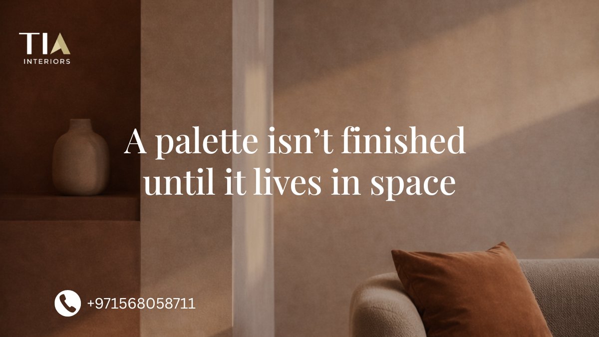 Quiet luxury interior with layered neutral tones and gentle lighting, minimal decor emphasis.