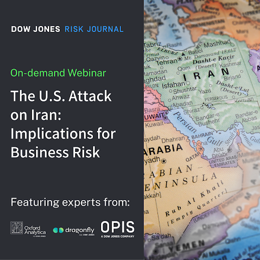 Explore how recent #US-#Israeli actions in #Iran are shaping global business risks—from shipping disruptions to cybersecurity threats. Stay ahead with insights from our on-demand webinar: https://bit.ly/4rQO8RS 