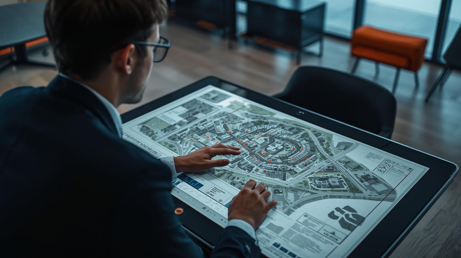 Real property analyst analyzing installation maps and facility data to input verified information into federal asset management reports.