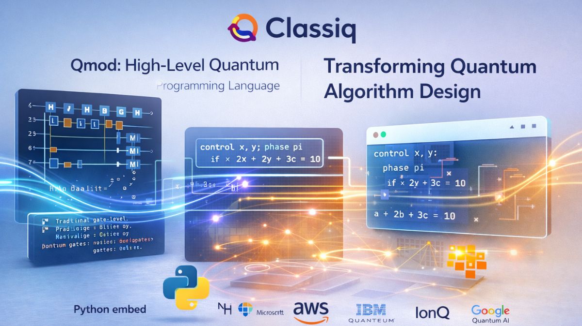 Classiq’s High-Level Qmod Language Transforms Quantum Algorithm Design

Quantum computing is moving from experimental prototypes to actual applications, but programming these complicated devices is a major obstacle. With Qmod, a high-level quantum modeling language created to abstract away the low-level difficulties of gate-level implementation and qubit management, Classiq is taking on this problem head-on today. Qmod is being heralded as the “C language moment” for quantum computing since it frees developers to concentrate on the functional purpose of their algorithms rather than the underlying hardware limitations.

Classiq’s Qmod: A Novel Approach to Quantum Programming
For many years, researchers had to manually position each Hadamard and CNOT gate in quantum programming, which was similar to creating assembly code. This is altered by Classiq’s Qmod, which offers a language that supports both traditional high-level programming techniques and novel quantum computing notions. 