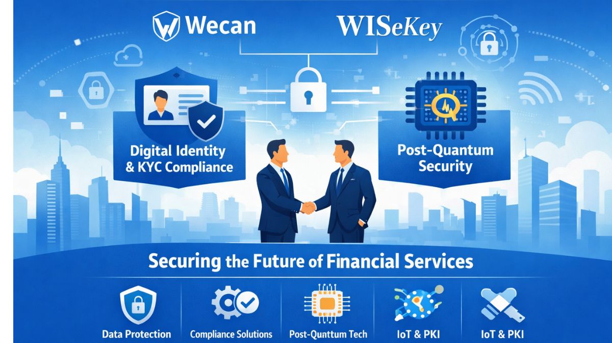 Wecan Group and WISeKey Forge Strategic Alliance to Redefine Digital Identity and Post-Quantum Security for the Global Financial Sector

Wecan Group
WISeKey International Holding Ltd. (“WISeKey“) has formally incorporated its WISeID digital identity and authentication capabilities into the compliance solutions provided by Wecan Group (“Wecan”), marking a significant leap in cybersecurity and financial technology. The goal of this strategic partnership is to solve the banking industry’s increasing complexity with regard to digital onboarding, Know Your Customer (KYC) procedures, and long-term data protection. As part of this two-pronged strategy, Wecan is also working with SEALSQ Corp, a subsidiary of WISeKey, to create a post-quantum-compliant infrastructure that will protect private financial information from the new risks that quantum computing presents.