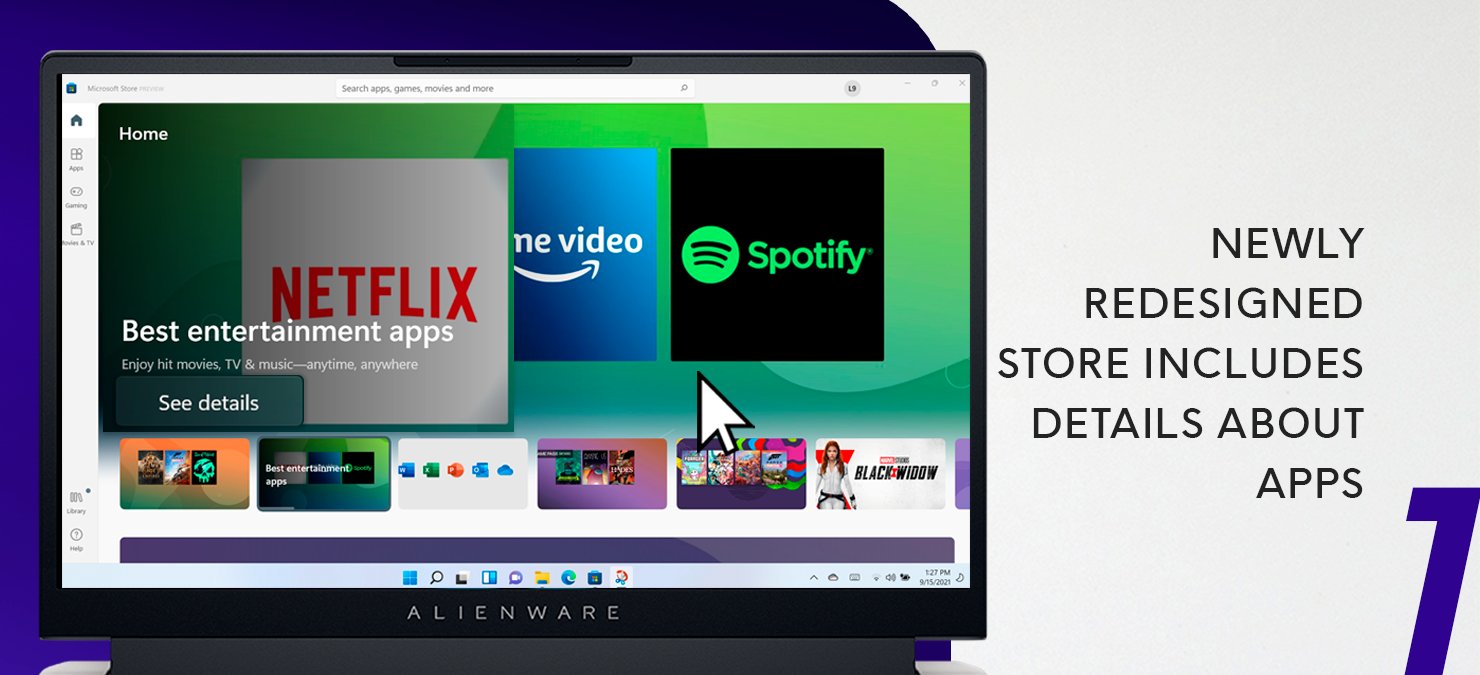 Newly redesigned store includes details about apps. 