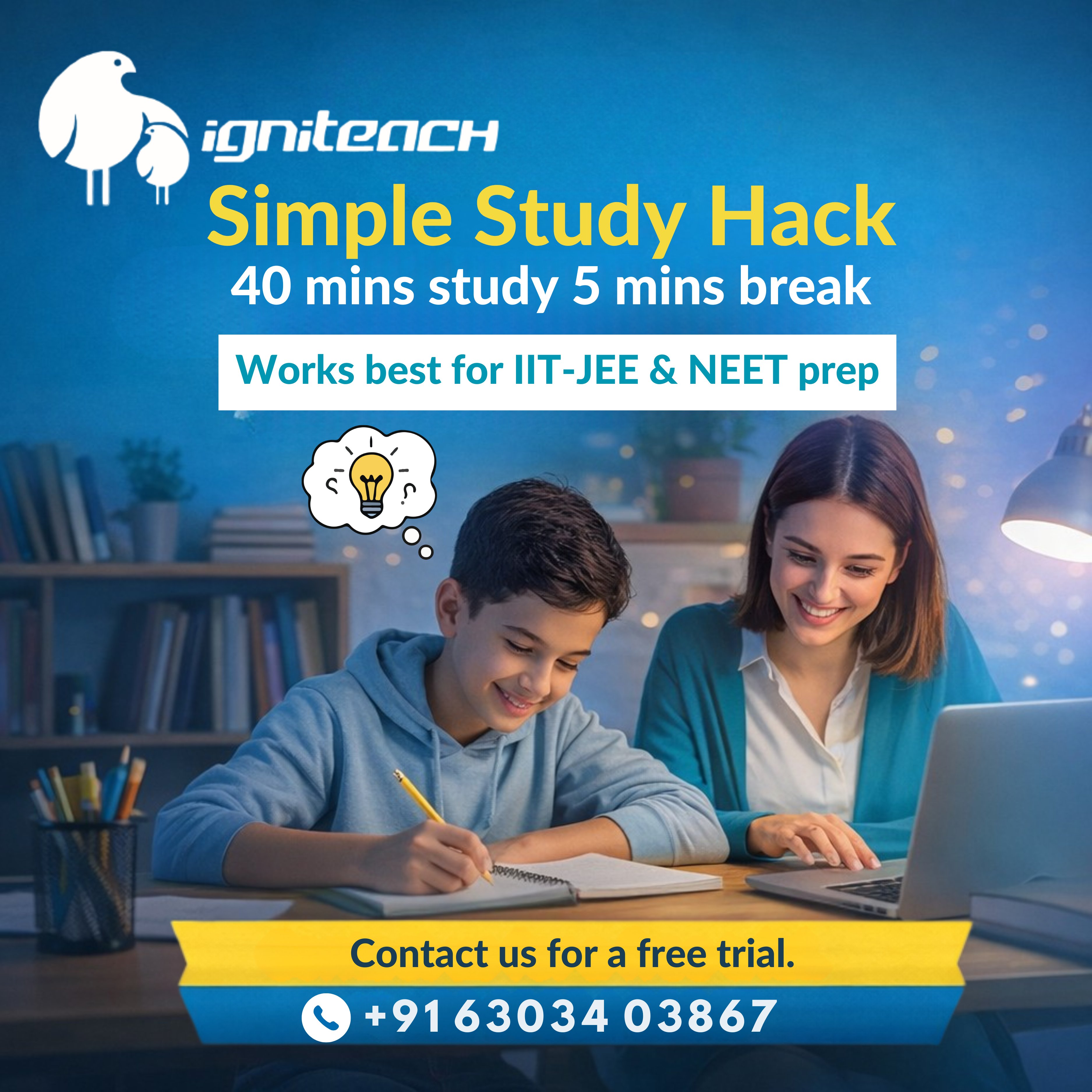 Study hack method for IIT JEE and NEET students with home tuition in Miyapur and Bachupally by Igniteach tutors.